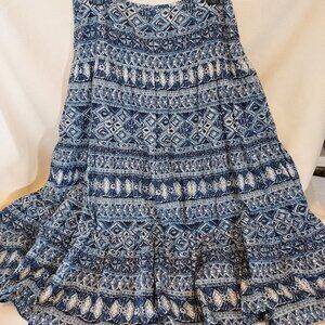CHAPS 3 TIERED DROP WAISTED COTTON SKIRT SIZE 10